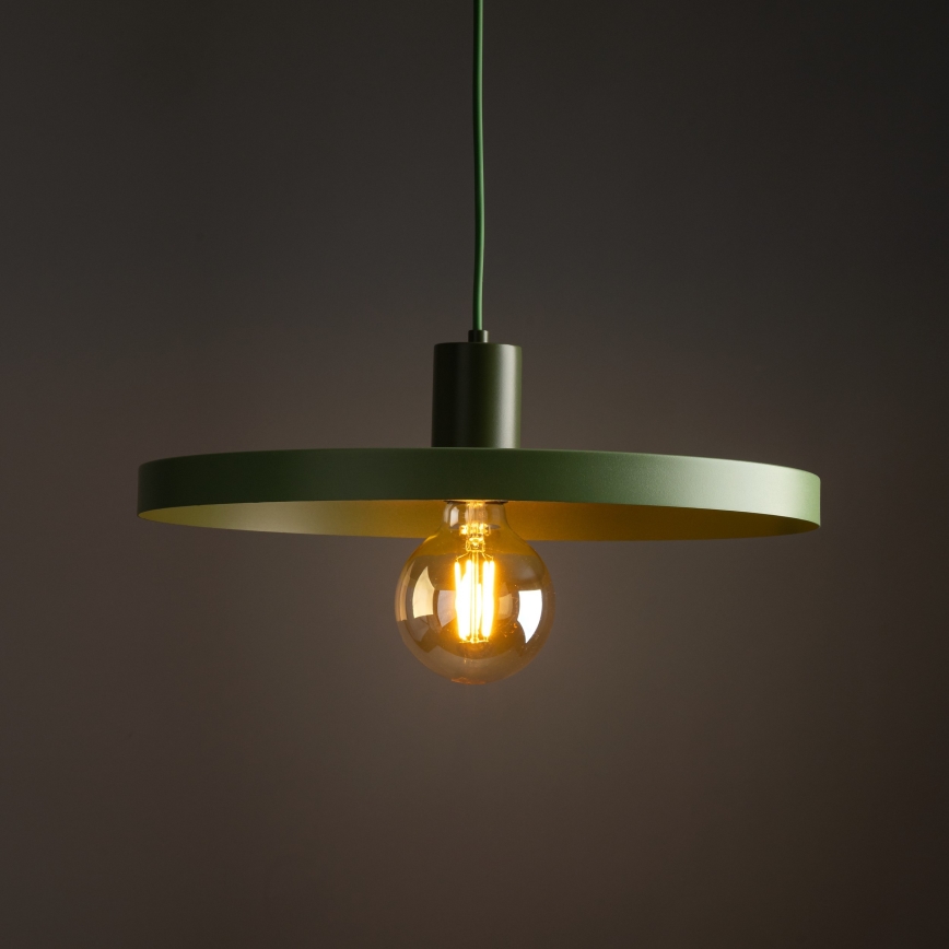 Lustr na lanku SILA 1xE27/15W/230V pr. 40 cm zelená