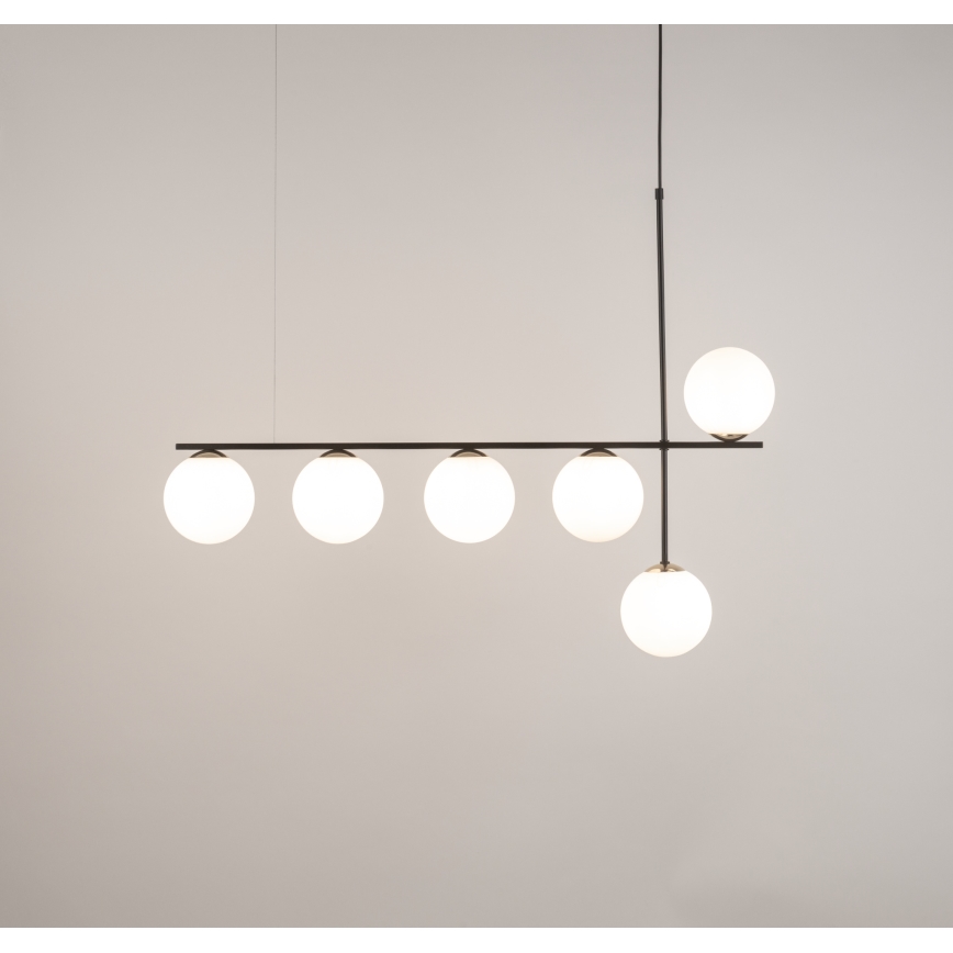 Lustr na lanku SILIA 6xG9/12W/230V černá