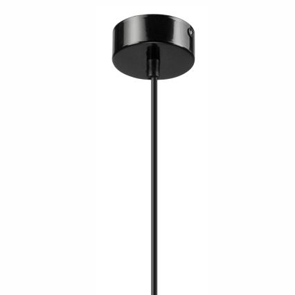 Lustr na lanku SIMON 1xE27/60W/230V černá/buk