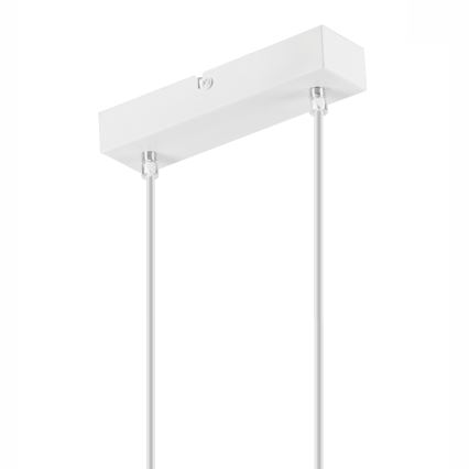 Lustr na lanku SIMON 2xE27/60W/230V bílá/buk