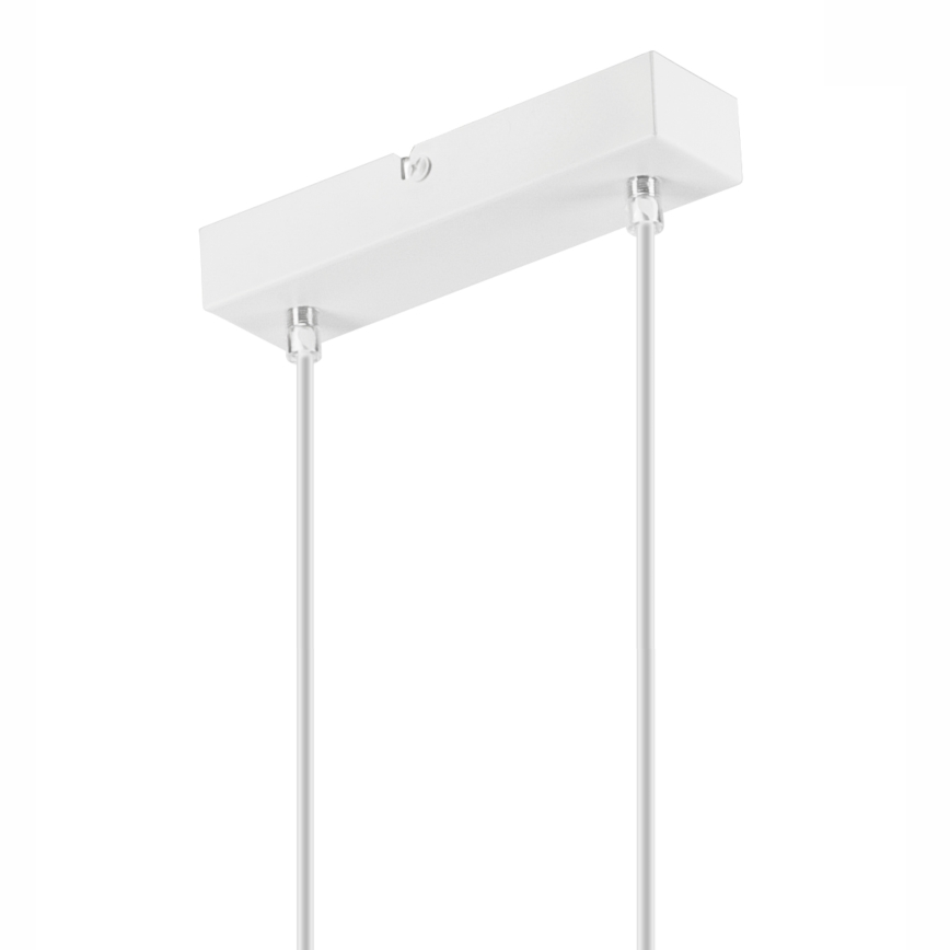 Lustr na lanku SIMON 2xE27/60W/230V bílá/buk