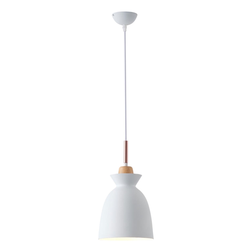 Lustr na lanku SIMPLO 1xE27/15W/230V bílá pr. 19,5 cm
