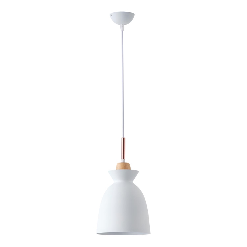 Lustr na lanku SIMPLO 1xE27/15W/230V bílá pr. 19,5 cm