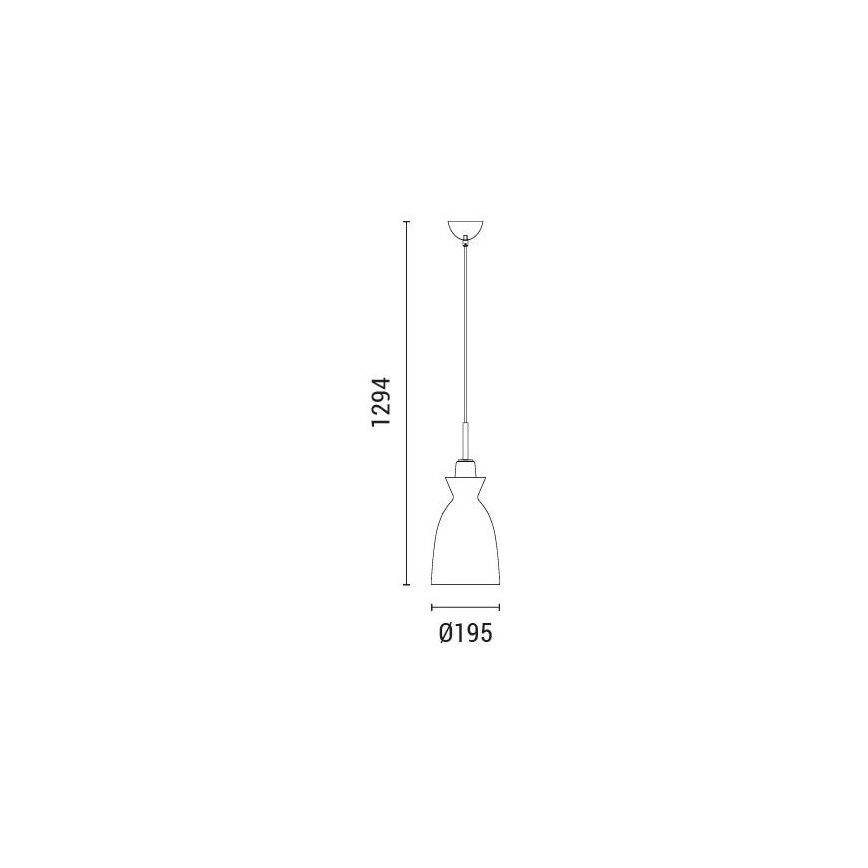 Lustr na lanku SIMPLO 1xE27/15W/230V bílá pr. 19,5 cm