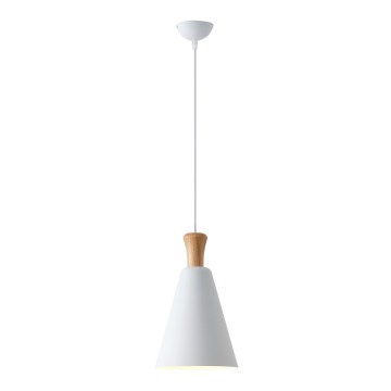 Lustr na lanku SIMPLO 1xE27/15W/230V bílá pr. 20 cm