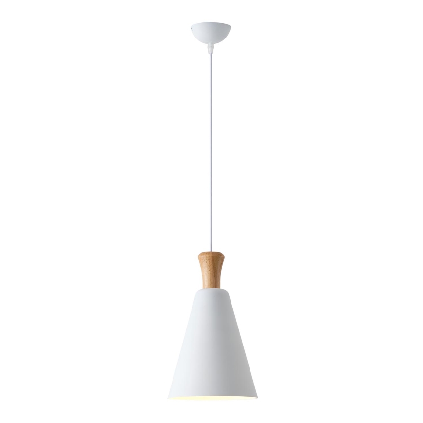 Lustr na lanku SIMPLO 1xE27/15W/230V bílá pr. 20 cm