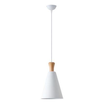 Lustr na lanku SIMPLO 1xE27/15W/230V bílá pr. 20 cm
