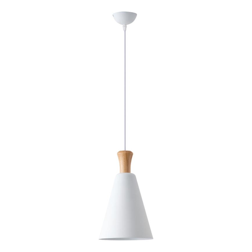 Lustr na lanku SIMPLO 1xE27/15W/230V bílá pr. 20 cm