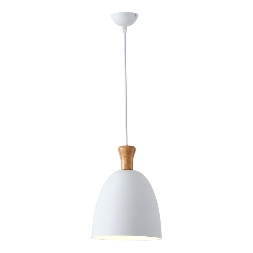 Lustr na lanku SIMPLO 1xE27/15W/230V bílá pr. 23 cm