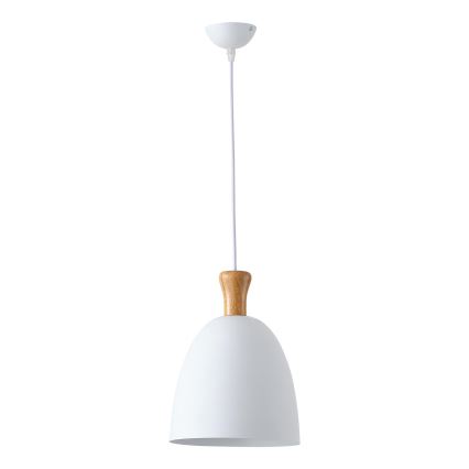 Lustr na lanku SIMPLO 1xE27/15W/230V bílá pr. 23 cm