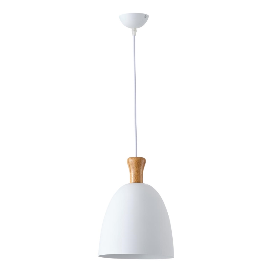 Lustr na lanku SIMPLO 1xE27/15W/230V bílá pr. 23 cm