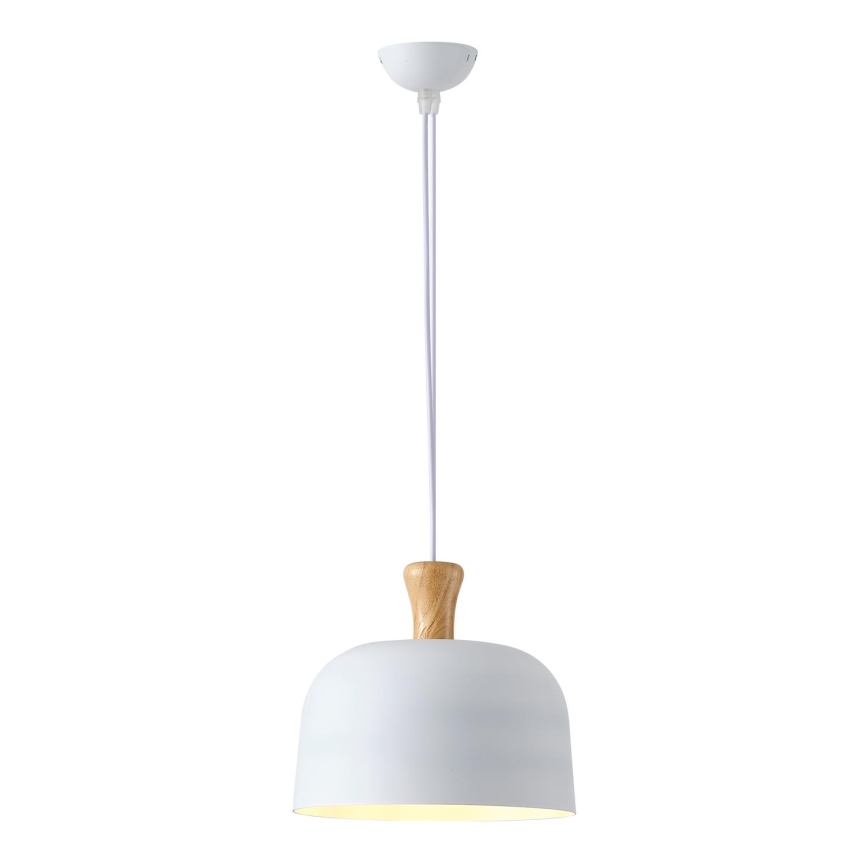 Lustr na lanku SIMPLO 1xE27/15W/230V bílá pr. 27 cm