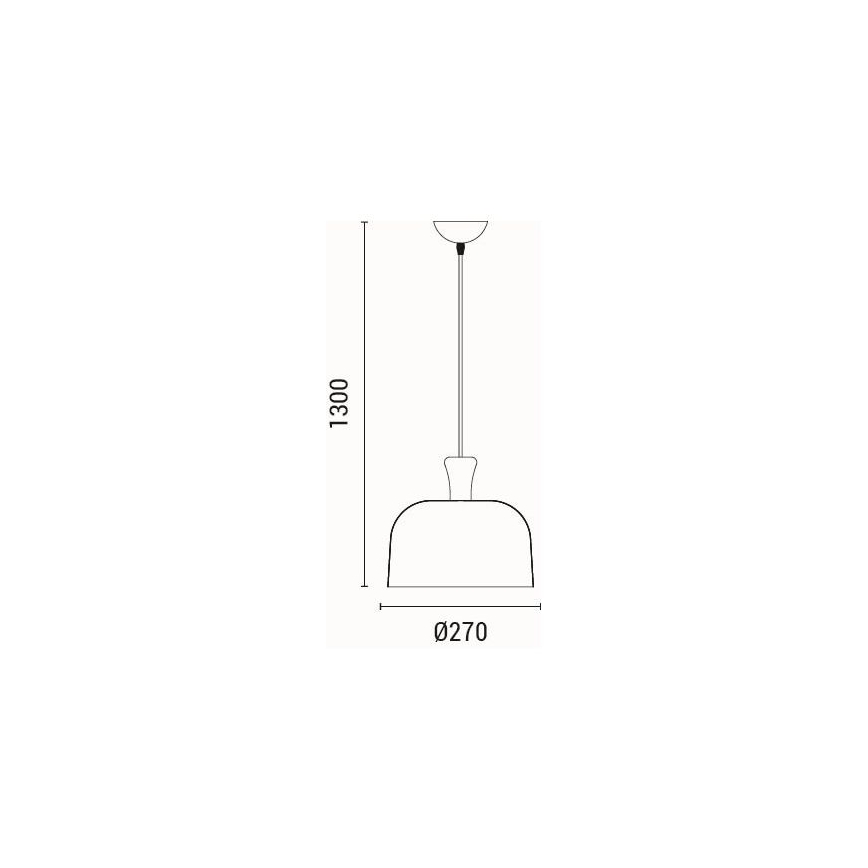 Lustr na lanku SIMPLO 1xE27/15W/230V bílá pr. 27 cm