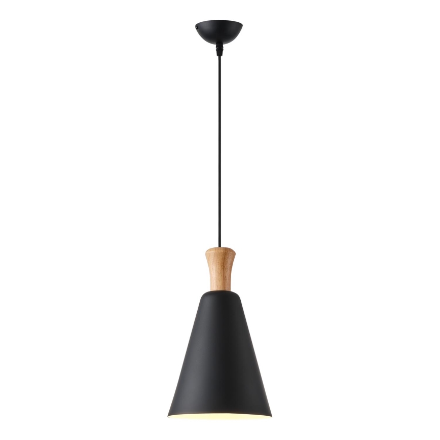 Lustr na lanku SIMPLO 1xE27/15W/230V černá pr. 20 cm