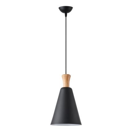 Lustr na lanku SIMPLO 1xE27/15W/230V černá pr. 20 cm