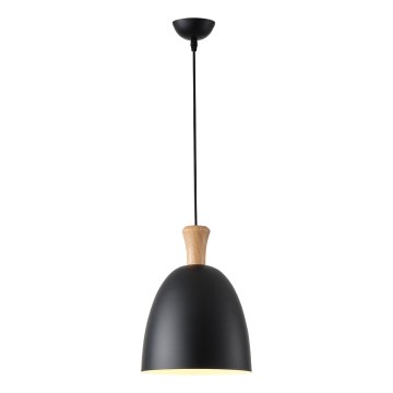 Lustr na lanku SIMPLO 1xE27/15W/230V černá pr. 23 cm