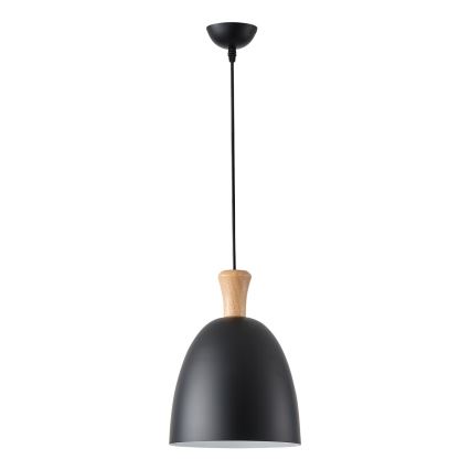 Lustr na lanku SIMPLO 1xE27/15W/230V černá pr. 23 cm