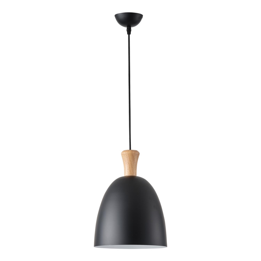 Lustr na lanku SIMPLO 1xE27/15W/230V černá pr. 23 cm