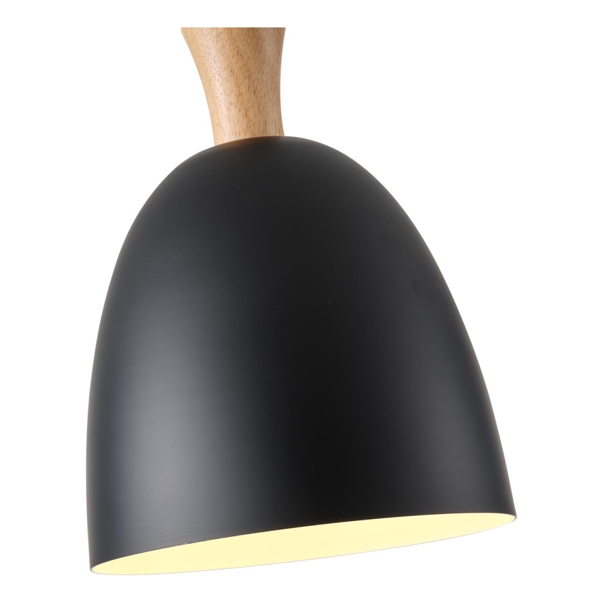 Lustr na lanku SIMPLO 1xE27/15W/230V černá pr. 23 cm