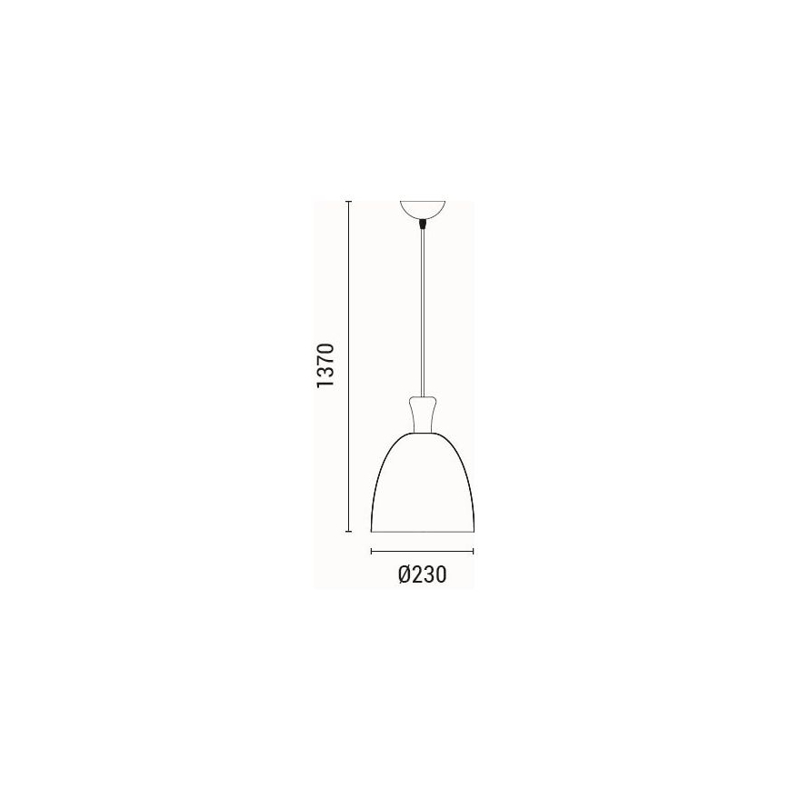 Lustr na lanku SIMPLO 1xE27/15W/230V černá pr. 23 cm