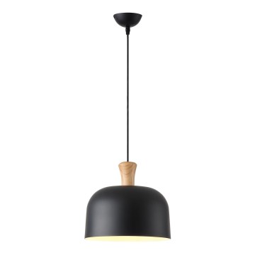 Lustr na lanku SIMPLO 1xE27/15W/230V černá pr. 27 cm