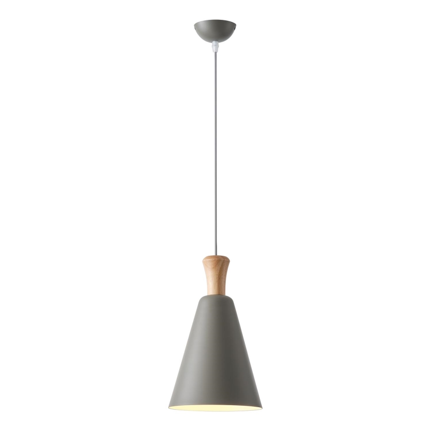 Lustr na lanku SIMPLO 1xE27/15W/230V šedá pr. 20 cm