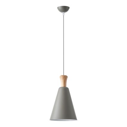 Lustr na lanku SIMPLO 1xE27/15W/230V šedá pr. 20 cm