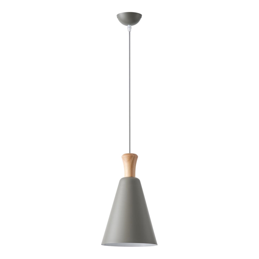 Lustr na lanku SIMPLO 1xE27/15W/230V šedá pr. 20 cm