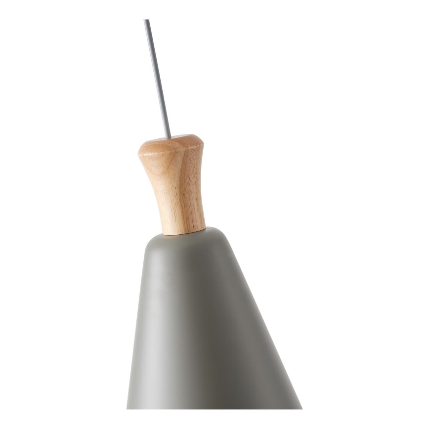 Lustr na lanku SIMPLO 1xE27/15W/230V šedá pr. 20 cm
