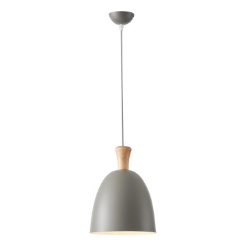 Lustr na lanku SIMPLO 1xE27/15W/230V šedá pr. 23 cm