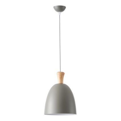 Lustr na lanku SIMPLO 1xE27/15W/230V šedá pr. 23 cm