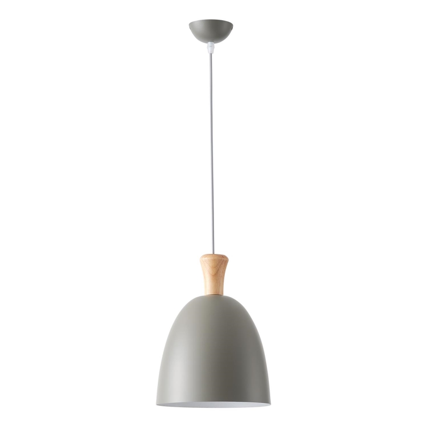 Lustr na lanku SIMPLO 1xE27/15W/230V šedá pr. 23 cm
