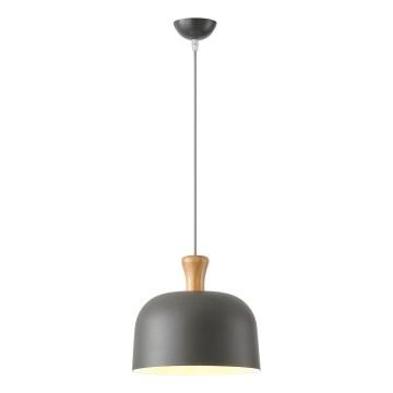 Lustr na lanku SIMPLO 1xE27/15W/230V šedá pr. 27 cm