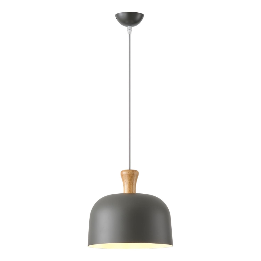 Lustr na lanku SIMPLO 1xE27/15W/230V šedá pr. 27 cm