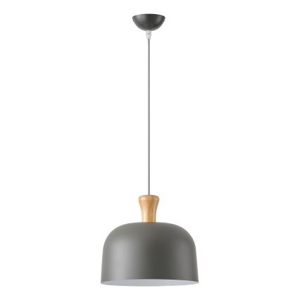 Lustr na lanku SIMPLO 1xE27/15W/230V šedá pr. 27 cm