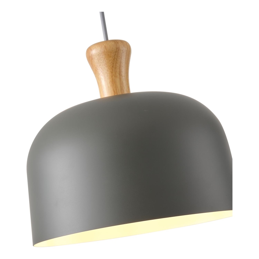 Lustr na lanku SIMPLO 1xE27/15W/230V šedá pr. 27 cm