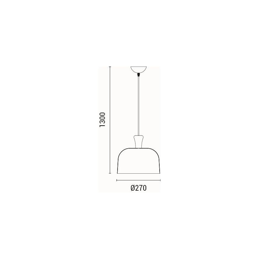 Lustr na lanku SIMPLO 1xE27/15W/230V šedá pr. 27 cm