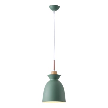 Lustr na lanku SIMPLO 1xE27/15W/230V zelená pr. 19,5 cm