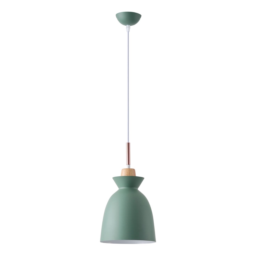 Lustr na lanku SIMPLO 1xE27/15W/230V zelená pr. 19,5 cm