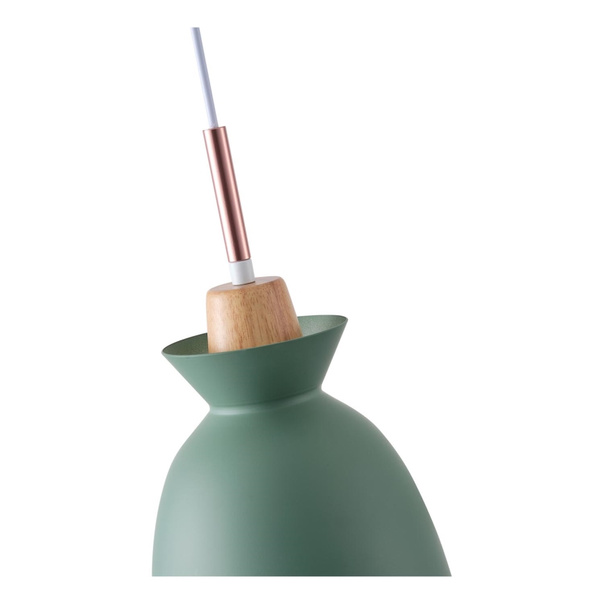 Lustr na lanku SIMPLO 1xE27/15W/230V zelená pr. 19,5 cm