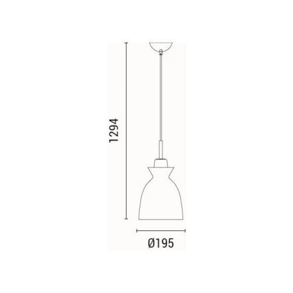Lustr na lanku SIMPLO 1xE27/15W/230V zelená pr. 19,5 cm
