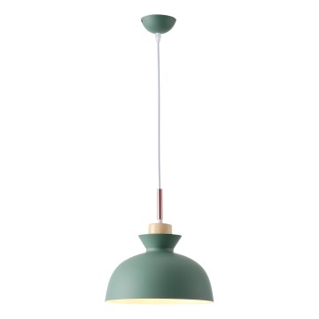 Lustr na lanku SIMPLO 1xE27/15W/230V zelená pr. 28 cm