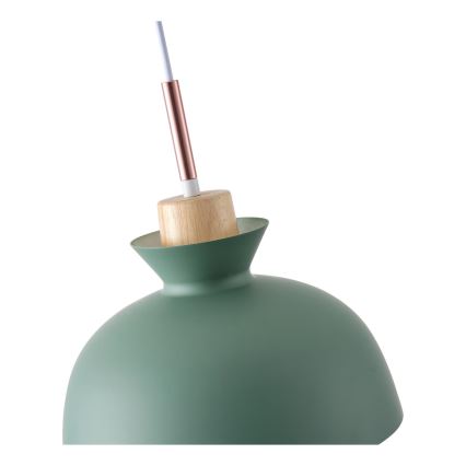 Lustr na lanku SIMPLO 1xE27/15W/230V zelená pr. 28 cm