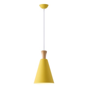 Lustr na lanku SIMPLO 1xE27/15W/230V žlutá pr. 20 cm