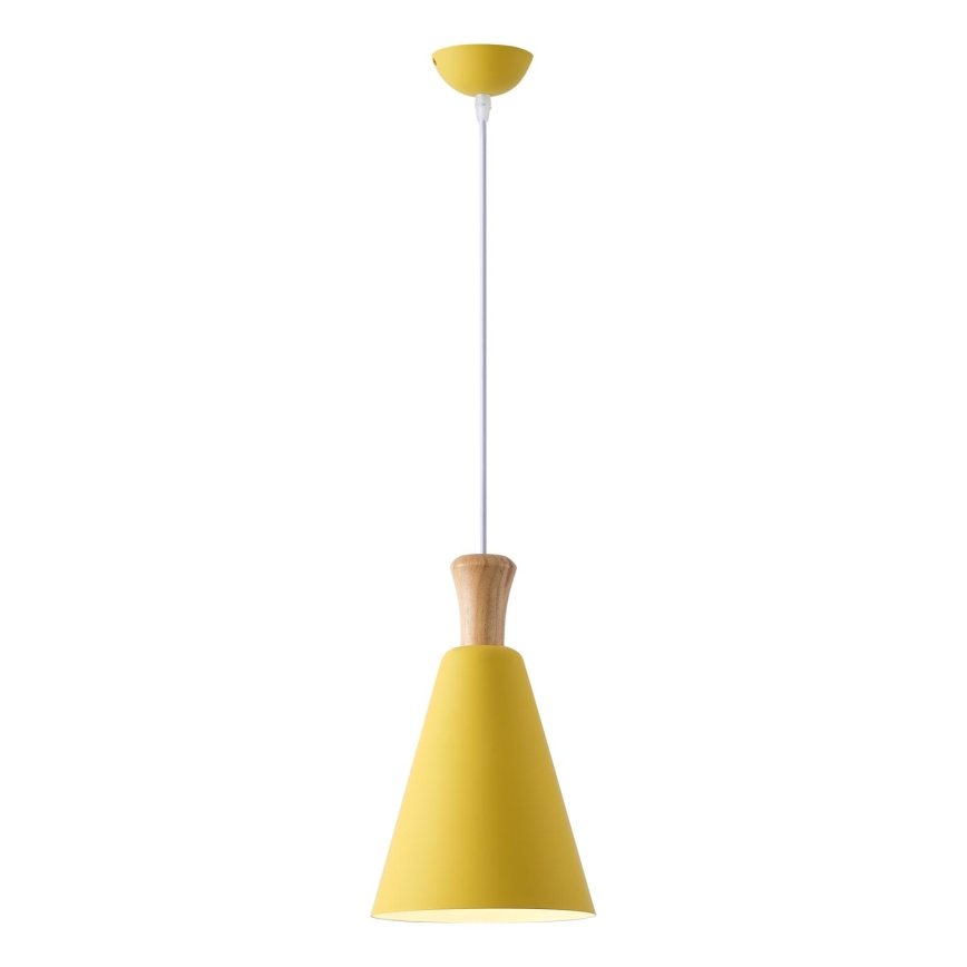 Lustr na lanku SIMPLO 1xE27/15W/230V žlutá pr. 20 cm
