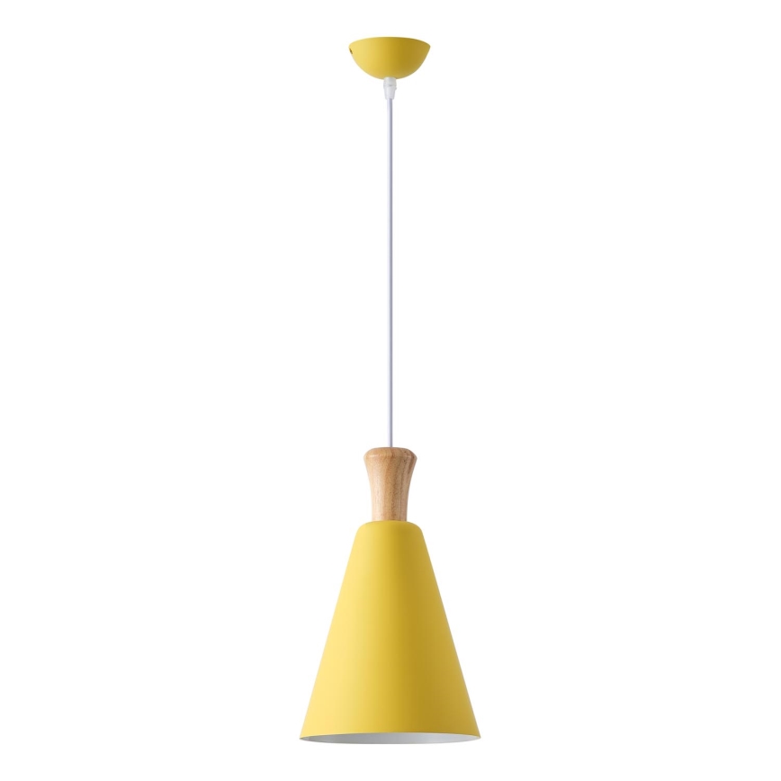Lustr na lanku SIMPLO 1xE27/15W/230V žlutá pr. 20 cm