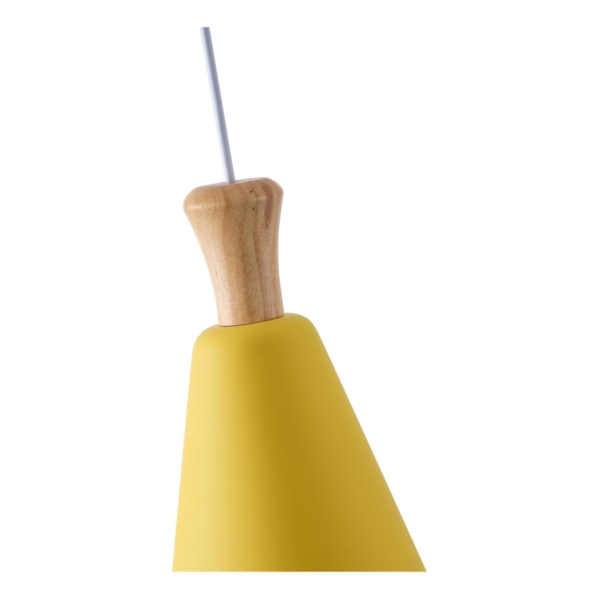Lustr na lanku SIMPLO 1xE27/15W/230V žlutá pr. 20 cm