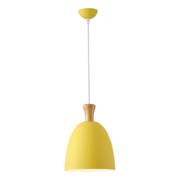 Lustr na lanku SIMPLO 1xE27/15W/230V žlutá pr. 23 cm