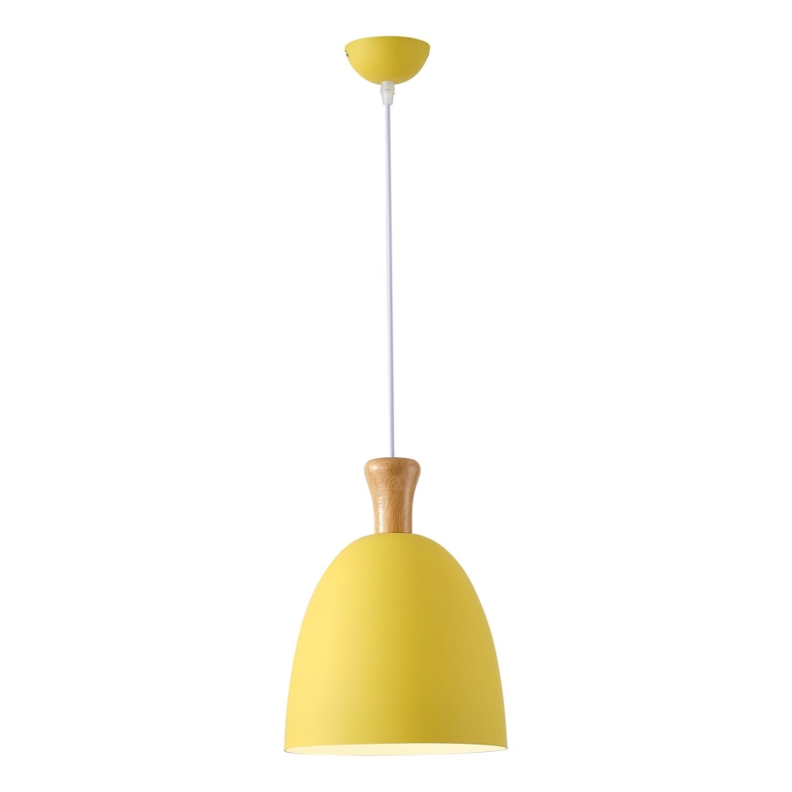 Lustr na lanku SIMPLO 1xE27/15W/230V žlutá pr. 23 cm