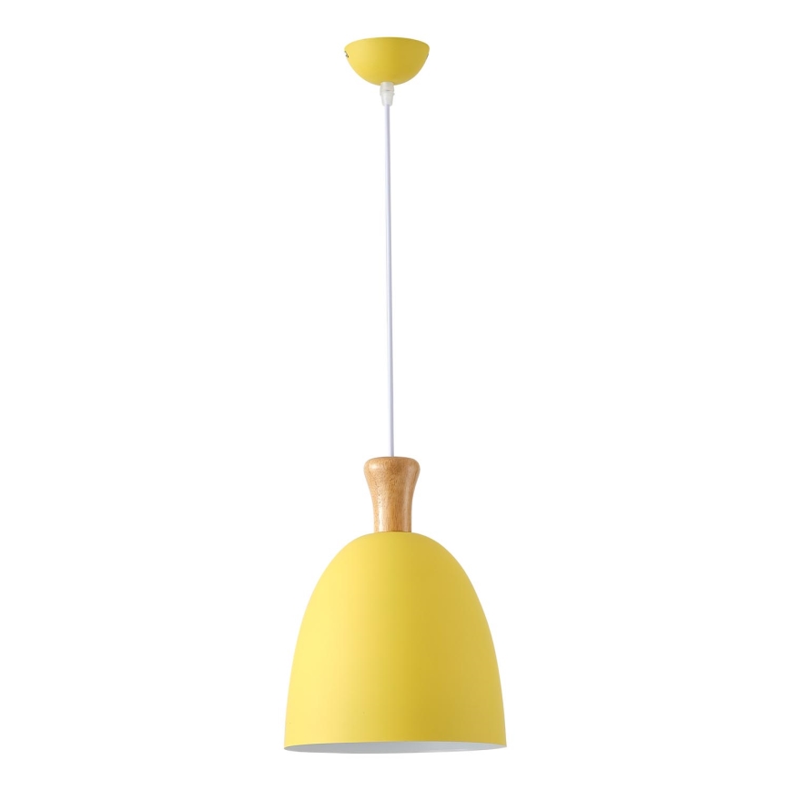 Lustr na lanku SIMPLO 1xE27/15W/230V žlutá pr. 23 cm